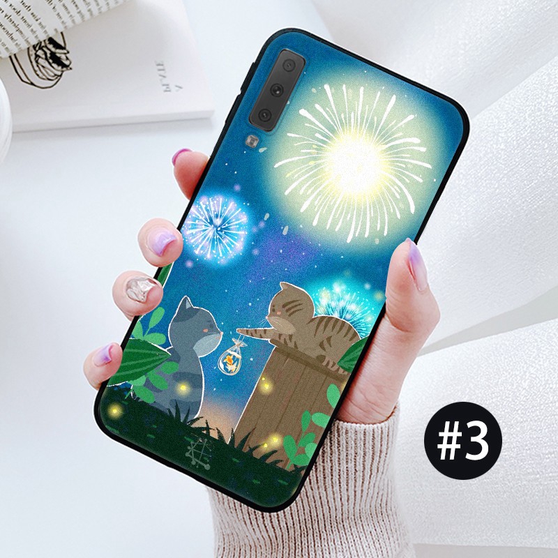 Ốp SAMSUNG A52 A72 A12 A21S A01 2020 A2 CORE J7Pro J7+ A8 A8Star A6 A6+ A7 2018 điện thoại in hoạt hình Night Sky cho