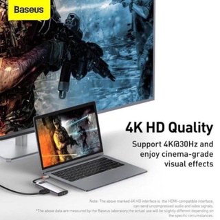 Hub Type C Baseus 8 in 1 cho Laptop Macbook Máy Tính ( Usb Type-C chia sang HDMI 4K / 8k USB3.0/ LAN / PD 100W/TF/SD)