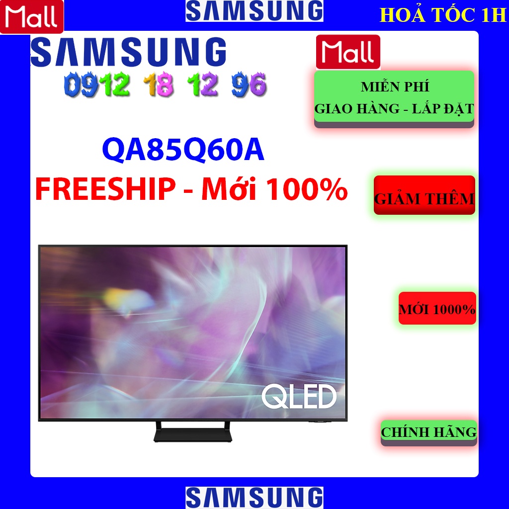 FREESHIP _ Smart Tivi Samsung QA85Q60A QLED 4K 85 inch - SAMSUNG QA85Q60AAKXXV (85Q60A) | 85Q60AA