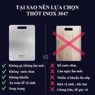 THỚT INOX KHÁNG KHUẨN 2in1 TIỆN DỤNG