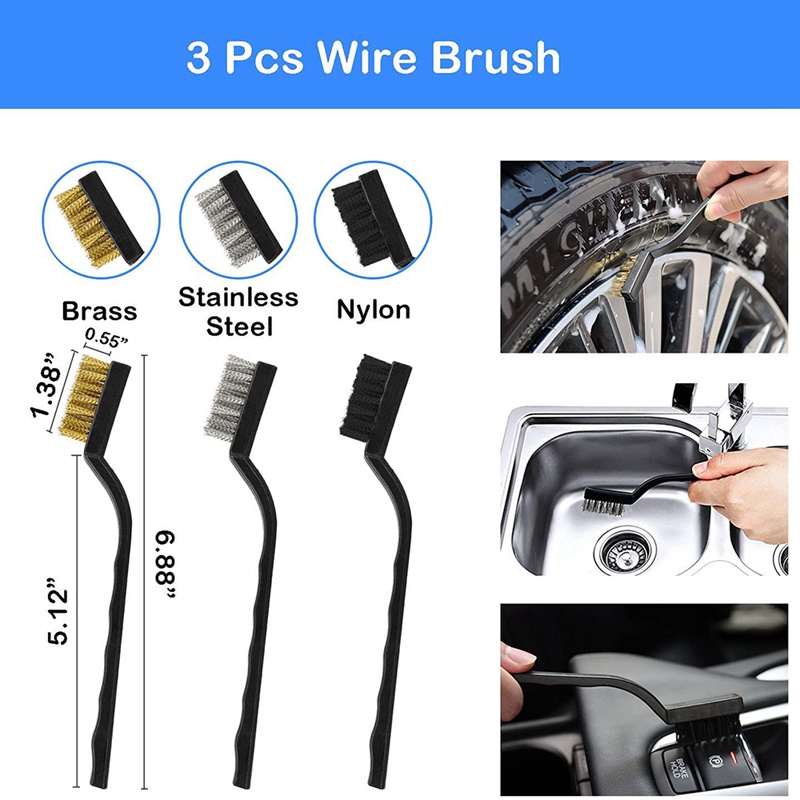 Bộ 18 Cọ Vệ Sinh Bánh Xe Hơi Chuyên Dụng