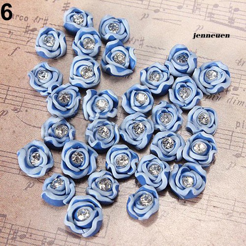 [Hàng mới về] Bộ 20 viên hoa hồng đính đá 3D trang trí móng tay