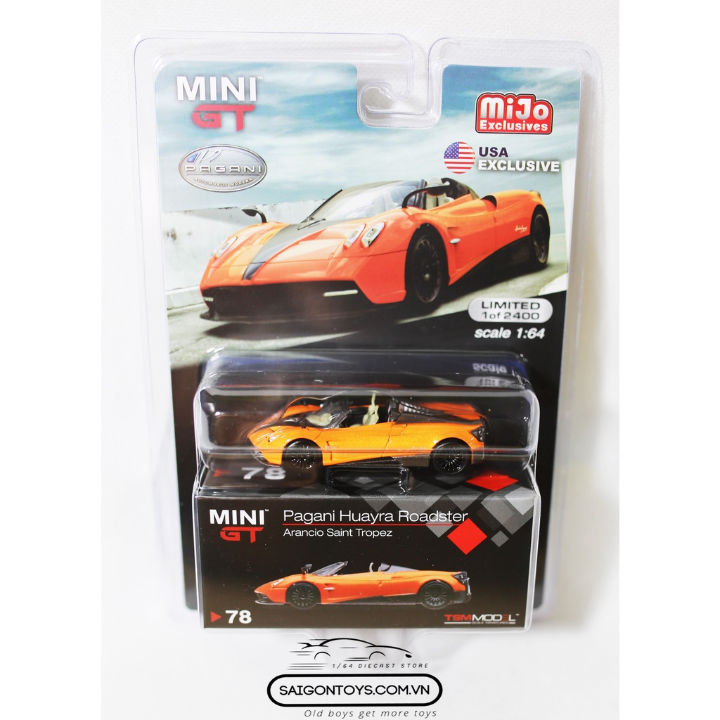 [MINIGT - Pagani Huayra Roadster Arancio Saint Tropez] Xe mô hình cao cấp tỷ lệ 1/64 chính hãng MINI GT