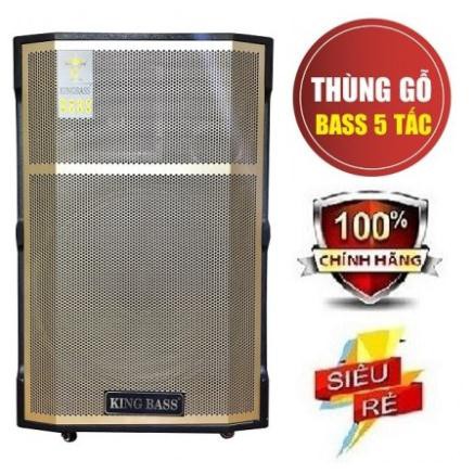 Loa karaoke di động Kingbass GD18-13 Loa kéo thùng gỗ 5 tấc công suất khủng âm thanh cực hay + Tặng 2 micro