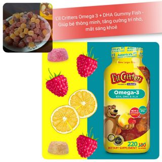 Kẹo L'il Critters Omega 3 + DHA Gummy Fish