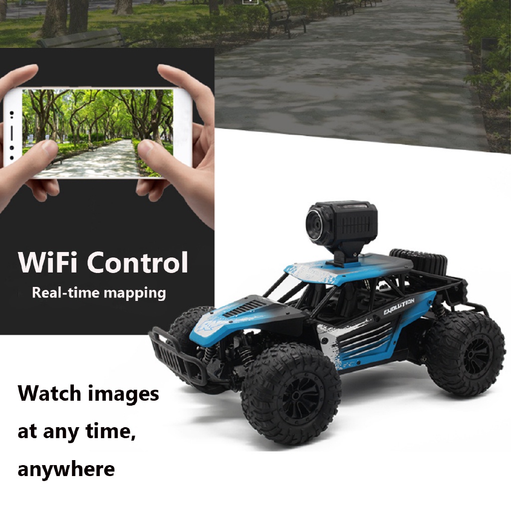 Xe Địa Hình Điều Khiển Từ Xa 48km / h 4wd Có camera wifi 480p fpv 2.4g Kèm Phụ Kiện