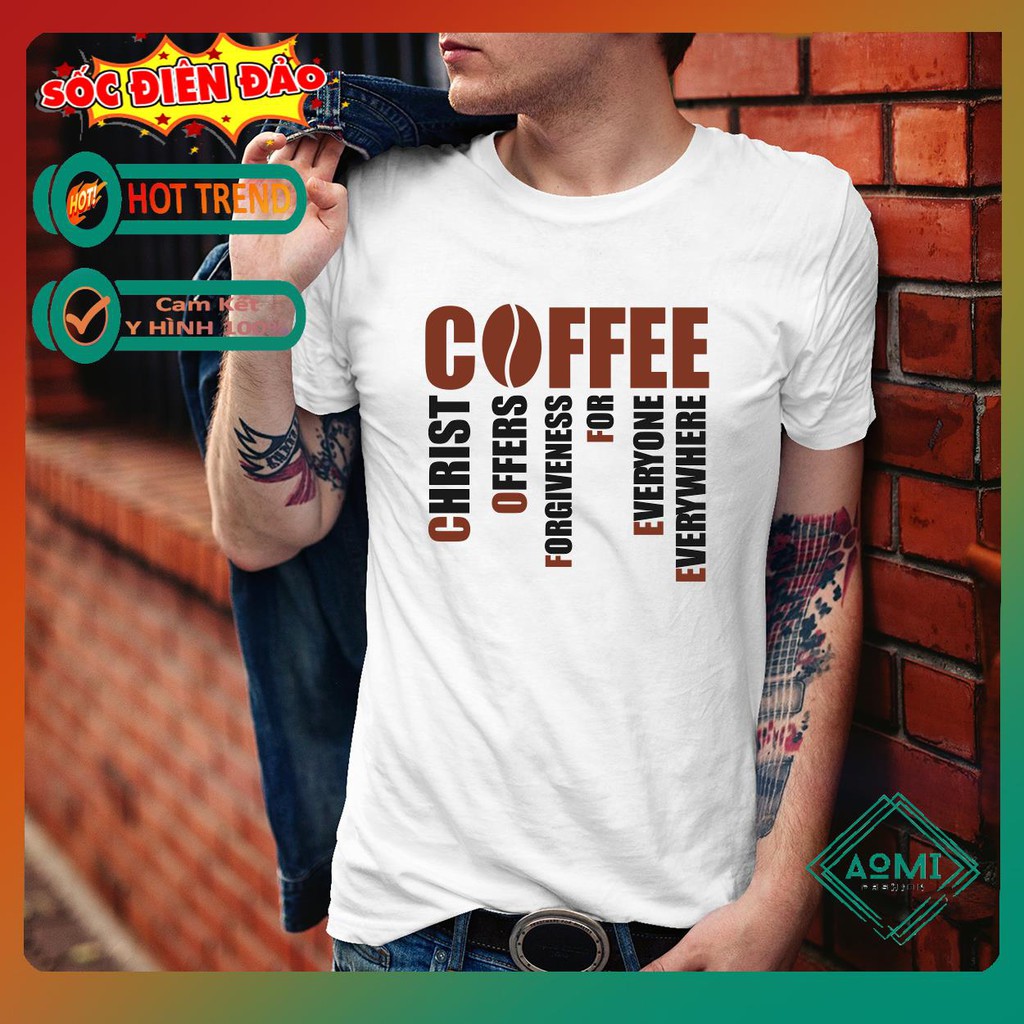 ÁO THUN TAY LỠ THỜI TRANG CHRIST COFFE PHONG CÁCH HÀN QUỐC AOMI