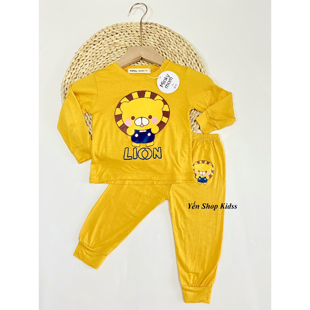 Bộ Dài Tay Minky Mom Chất Thun Lạnh Cho Bé (Cừu-Gấu) (SP001198)