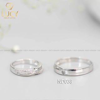 Nhẫn đôi nhẫn cặp bạc ND038