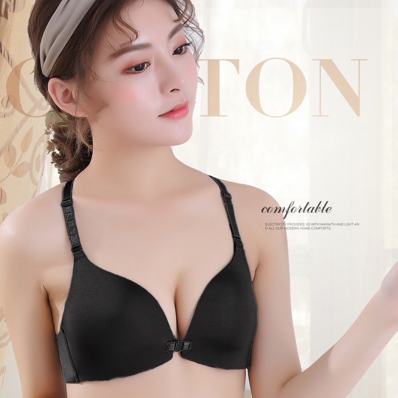 Áo lót cài trước không gọng su non mềm mịn đệm vừa 1.5cm