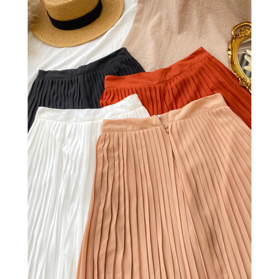 Set bộ áo croptop mùa hè phối nơ ngực 2 dây kèm quần suông dập ly có size - Set quần xếp ly áo crop nơ
