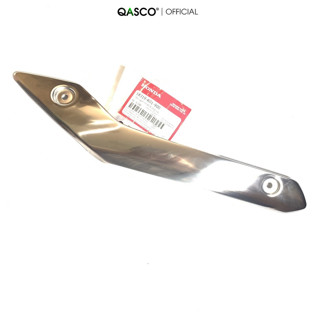 Tấm cách nhiệt ống xả B (ốp pô) HONDA SH 125/150 (2012-2016) Inox  QA(18319K01900) _( 8B 4F)