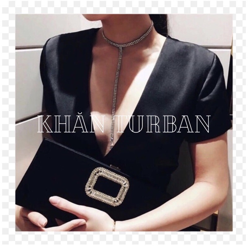 Vòng cổ đính đá lấp lánh màu bạc - Khanturban.vn