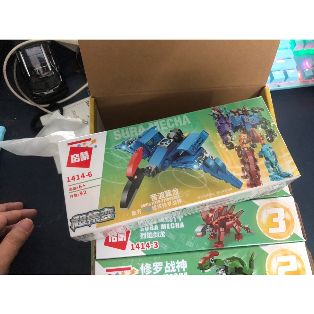 Mô hình lắp ráp 1414 siêu hợp kim God of War fit boy plug-in biến dạng robot Đồ chơi lắp ráp