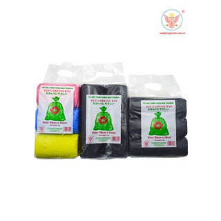 Túi rác đen 3 cuộn/bịch dày dặn thân thiện môi trường nhiều size