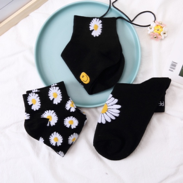 SET 05 Đôi tất hoa cúc Thấp Cổ Unisex GD PMO Phong cách Hàn Quốc - Đôi Vớ Hoa Cúc | FREESHIP FLASHSALE