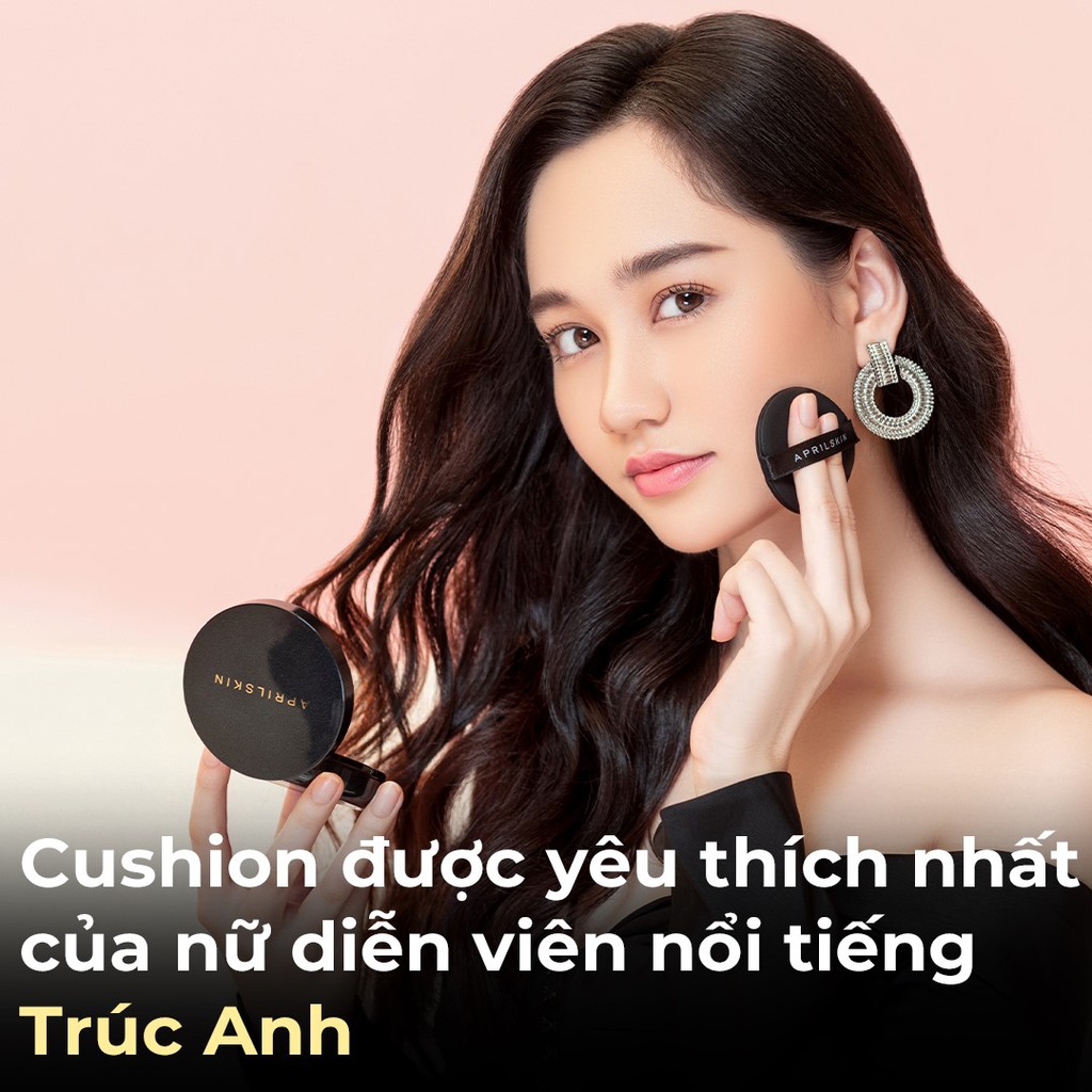 [Mẫu Mới 2022] Phấn Nước Mỏng Nhẹ April Skin Black Magic Snow Cushion 15g