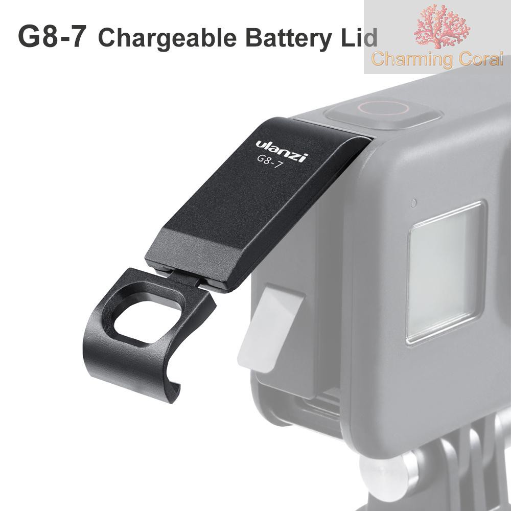 CTOY ulanzi G8-7 Action Camera Battery Cover Lid Removeable Type-C Charging Port Adapter Aluminum Alloy Compatible with GoPro Hero Black 8 | BigBuy360 - bigbuy360.vn