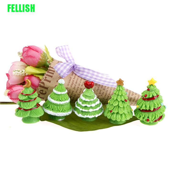 Set 2 mô hình cây thông noel mini trang trí sân vườn