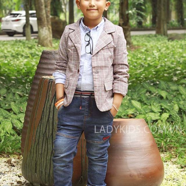 Sỉ lẻ áo vest kẻ caro cho bé trai size từ 3-8 tuổi