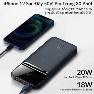 Sạc dự phòng sạc nhanh 20w 10000mah Baseus chính hãng, hỗ trợ sạc không dây từ tính sạc nhanh