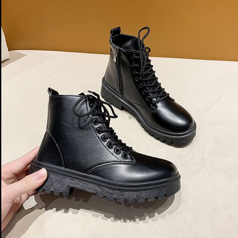 (XẢ HÀNG) GIÀY BỐT BOOTS NỮ KHÓA KÉO CÁ TÍNH KÈM ẢNH CHI THẬT CHI TIẾT