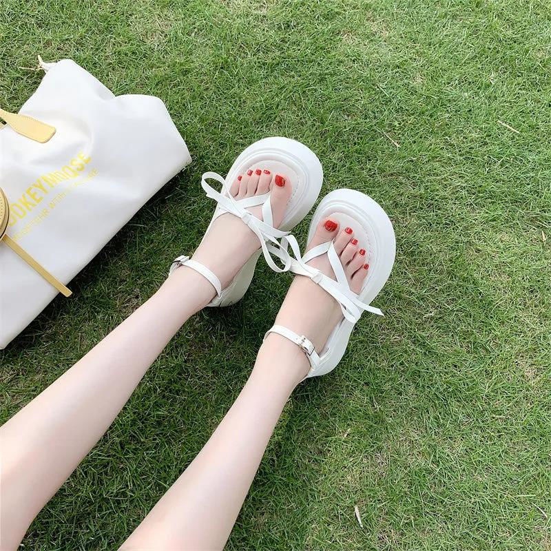 Giày Sandal Đế Bằng Phong Cách Nhật Bản Thời Trang Mùa Hè Cho Nữ