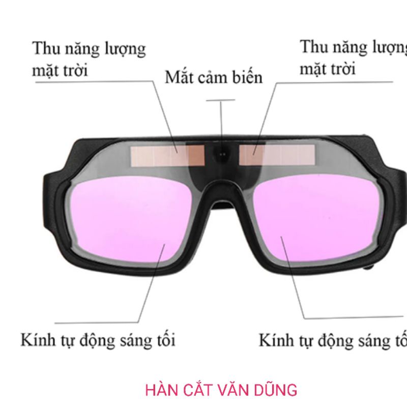 kính hàn điện tử tự động đổi màu không đau mắt khi hàn