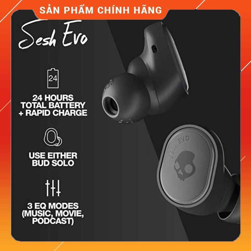 [Thị Trường Mỹ] Tai nghe Skullcandy Sesh Evo True Wireless thiết kế Inear không dây