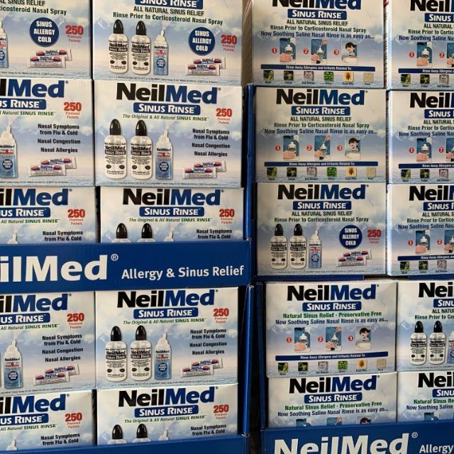 BỘ BÌNH RỬA MŨI MUỐI NEILMED SINUS RINSE (2 BÌNH RỬA+CHAI XỊT+250 GÓI MUỐI)