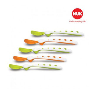 [CHÍNH HÃNG Bộ 5 thìa nhựa mềm ăn dặm chính hãng NUK