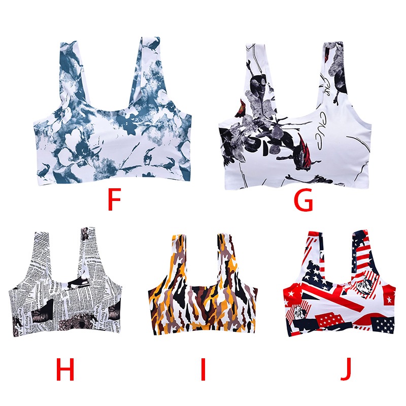 Áo Lót Dây Không Tay Hở Rốn In Họa Tiết Thời Trang Gợi Cảm Cho Nữ