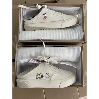 Giày mule zara sneaker mickey & snoopy chính hãng - có mã qr code