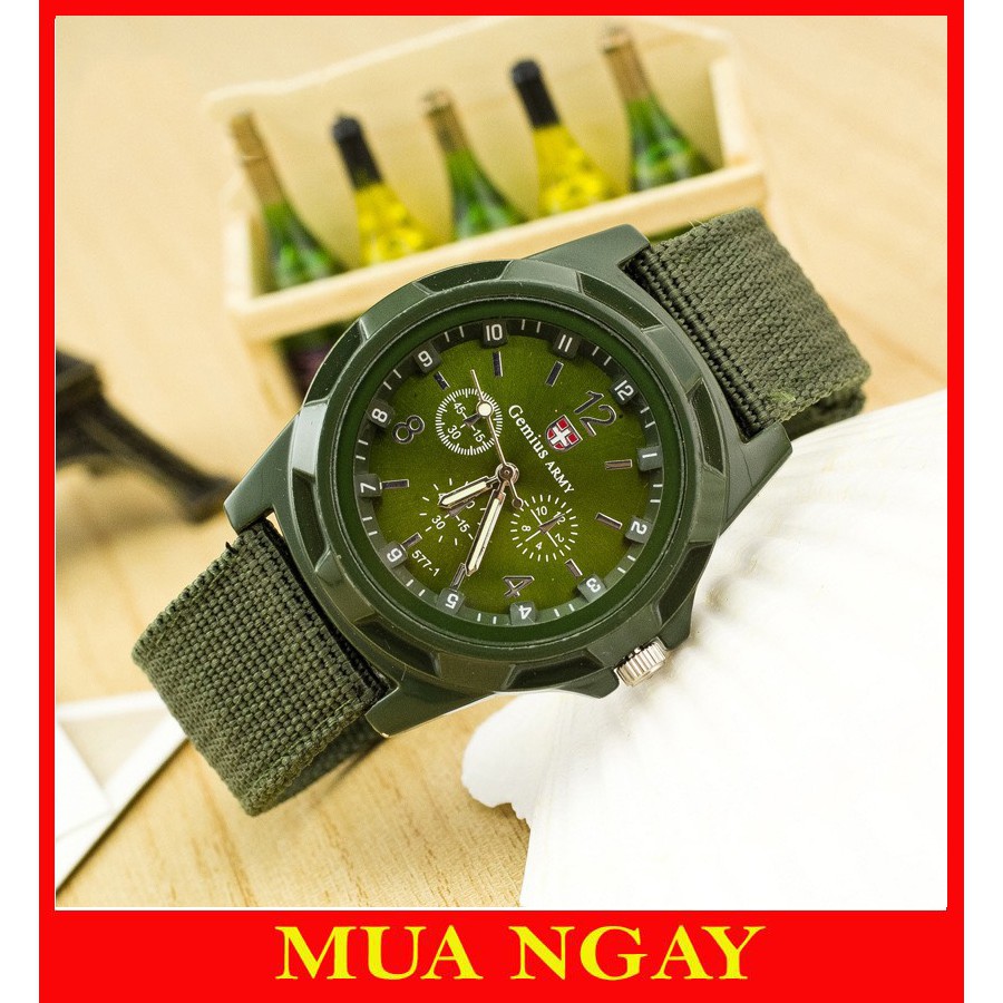 ĐỒNG HỒ NAM NỮ ARMY MẶT TRÒN DÂY DÙ TRẺ TRUNG DH72