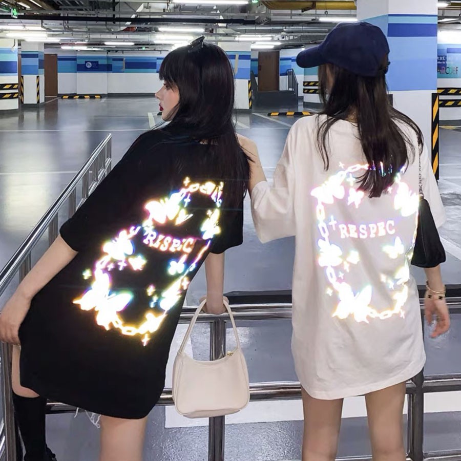 Áo thun phản quang 7 màu tay lỡ Nam Nữ Buffely Pro