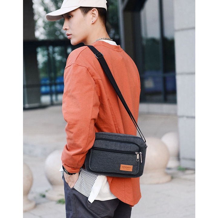 Túi Vải Bố Túi Đeo Vai Cho Nam, nữ Chất Dày Dặn, Bền Đẹp Size 24cm TUI-54