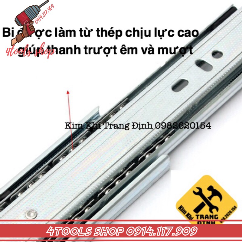 Ray trượt ngăn kéo, hộc tủ đủ kích cỡ ( giá 1 đôi)