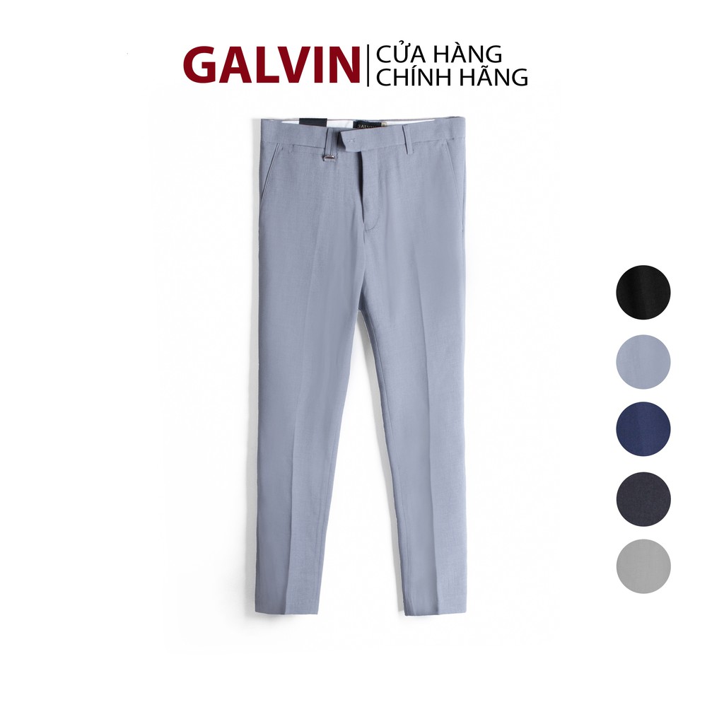 [Mã FAMALLT5 giảm 15% đơn 150K] Quần âu nam Galvin form Hàn quốc dáng đẹp chất cotton xước mềm co giãn nhẹ QAGV11