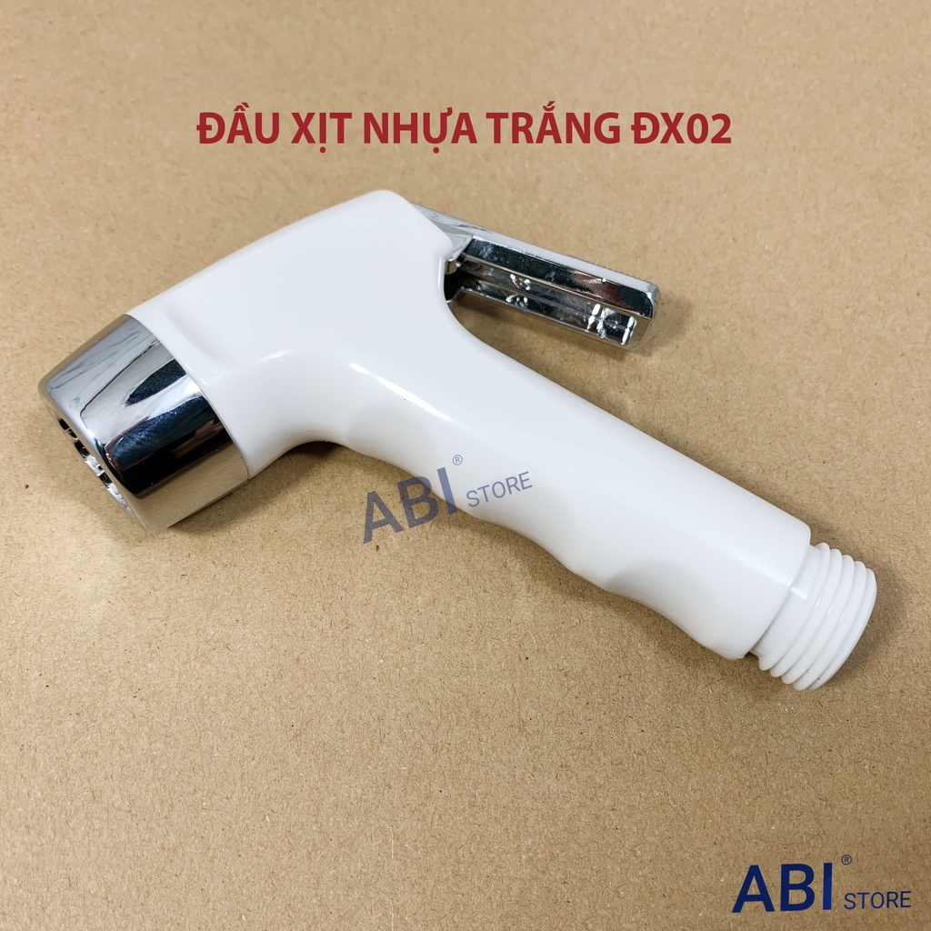 Đầu vòi xịt nhà vệ sinh nhựa trắng ĐX02, xịt toilet bồn cầu hàng đẹp