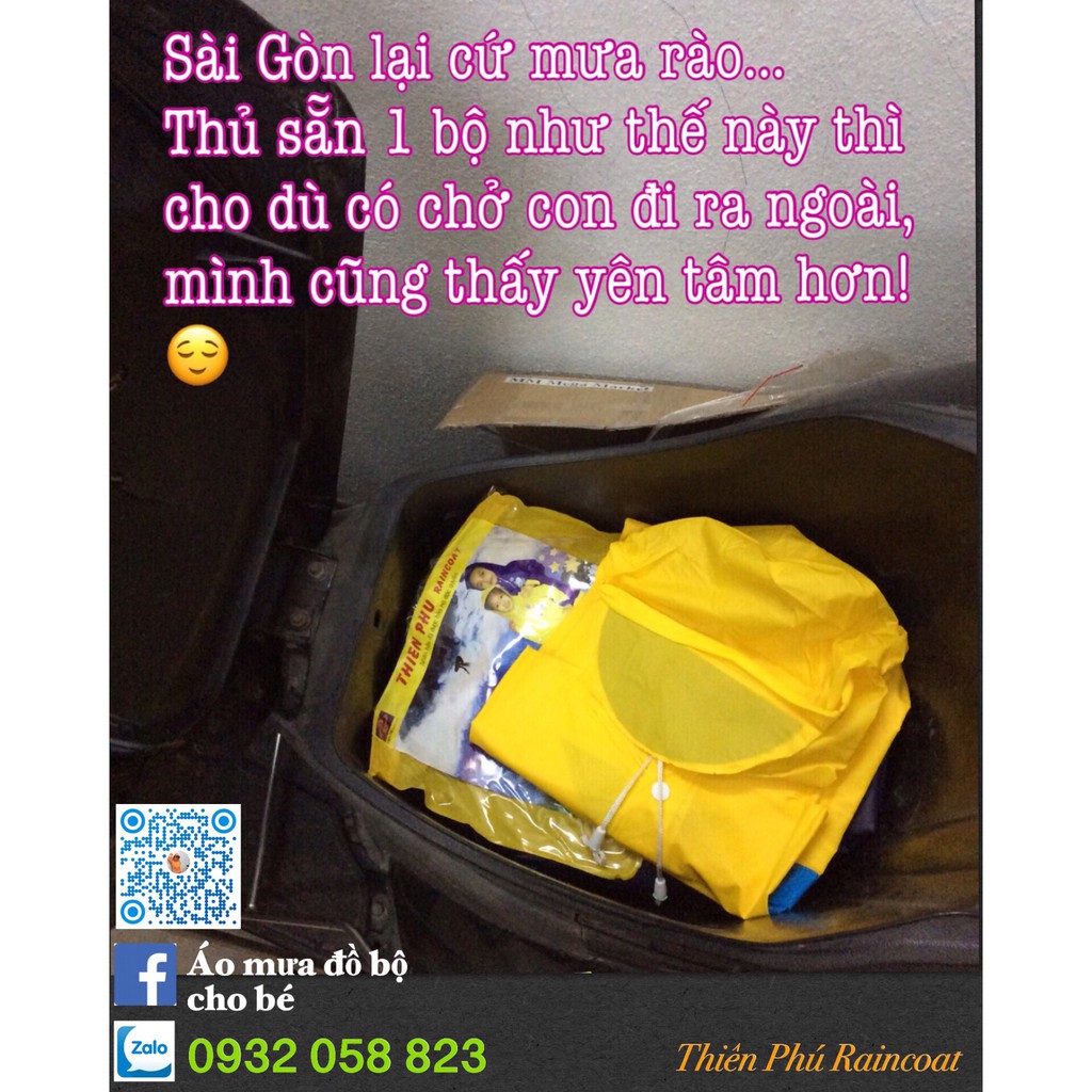 [HCM]-[SIZE 2] áO mưa bộ cho bé Size 2