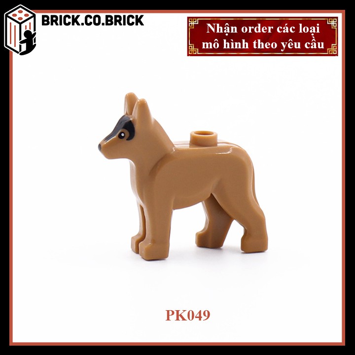 Phụ kiện MOC Army- Khuyển cảnh- Động vật chó đốm· - Đồ chơi lắp ráp minifig và non-lego mô hình trang trí quân đội PK049