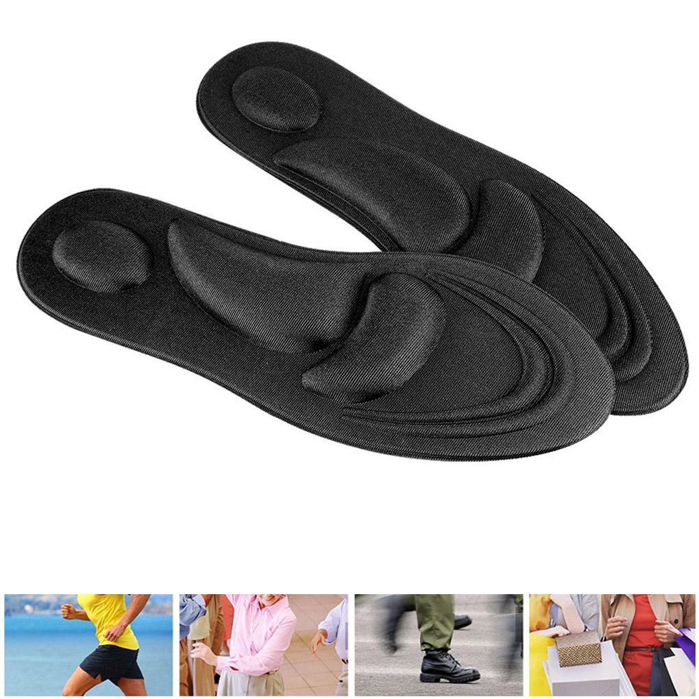 [CHOO] Massage Insoles Flat Feet Arch Support Memory Foam Men Insole Shoe Pad Moisture Wicking Anti-odor