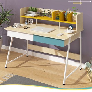 Bàn làm việc kèm kệ sách và 2 ngăn kéo thông minh, bàn làm việc hiện đại, bàn học BAH029-291