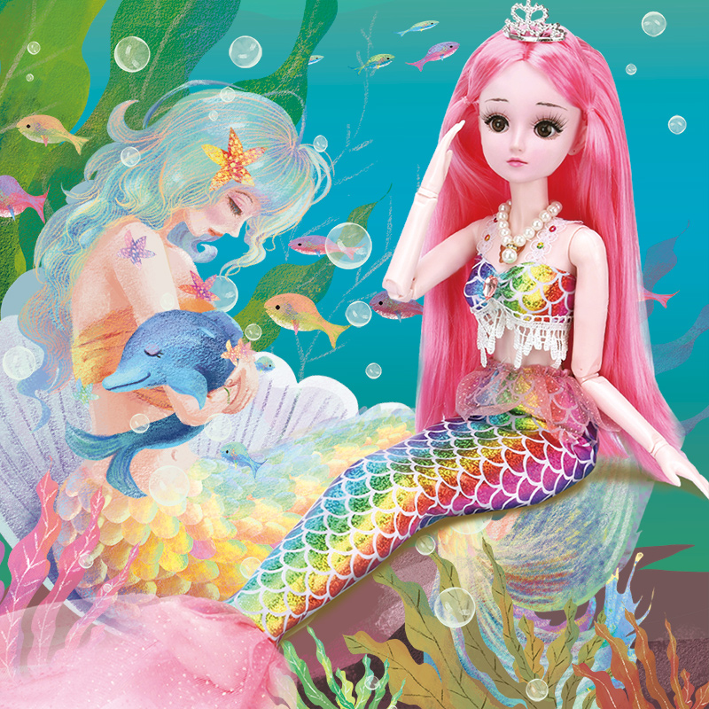 Lisa băng tuyết Nàng Tiên Cá Ariel công chúa Hey Búp bê Barbie phù hợp với siêu lớn aisha cô gái Đồ chơi