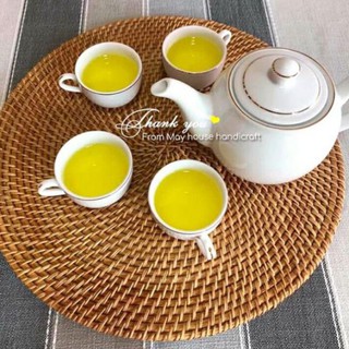Tấm lót ly mây guột dáng tròn size 30cm