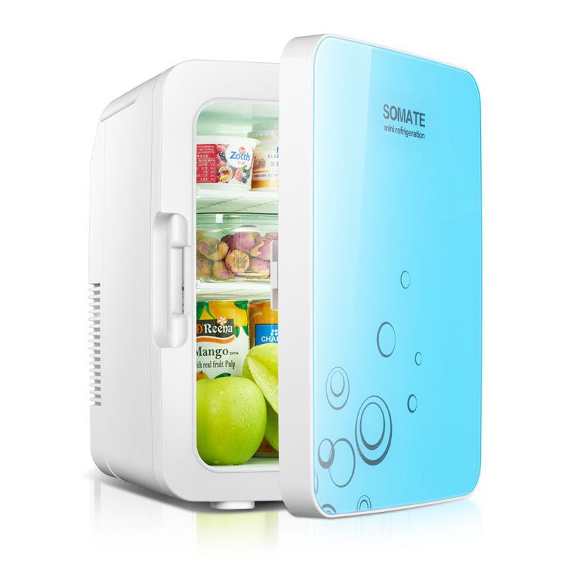 ♕❈✷Xe ô tô Somet 10L tủ lạnh mini gia đình nhỏ ký túc xá sinh viên làm điện lưỡng dụng