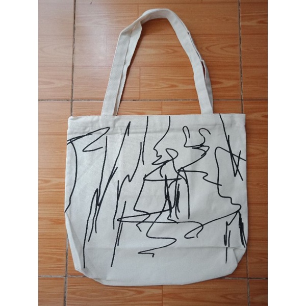 Túi vải Ulzzang_Túi tote TEMPORARY phong cách Vintage siêu đẹp( có khóa miệng)