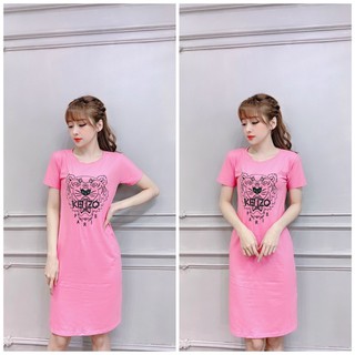 Đầm THUN THÁI in hổ xẻ tà (bao chất đẹp)
