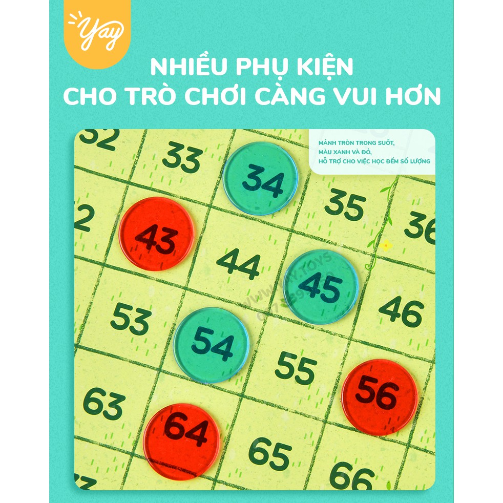 [HDSD T.VIỆT] Bộ Board game nam châm Bảng Trăm Số cho bé 3+ - MIDEER