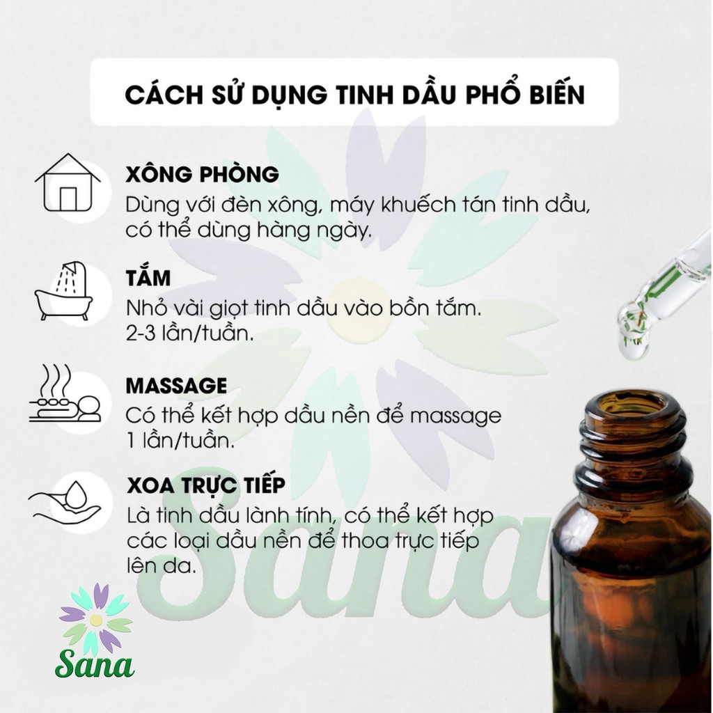 (GIẢM GIÁ) Tinh dầu thiên nhiên chai 10ml nguyên chất 100%